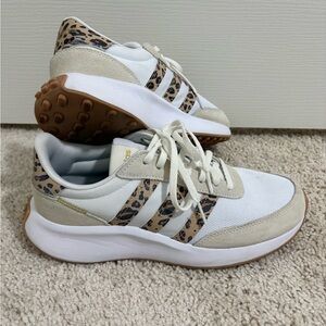 adidas Women's White and Leopard Sneakers